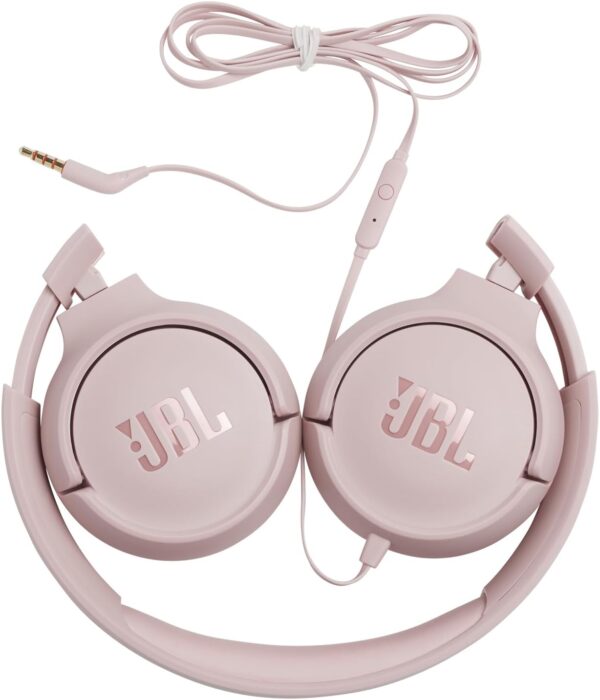 JBL Tune 500 Wired On-Ear Headphones (Pink) - Image 3