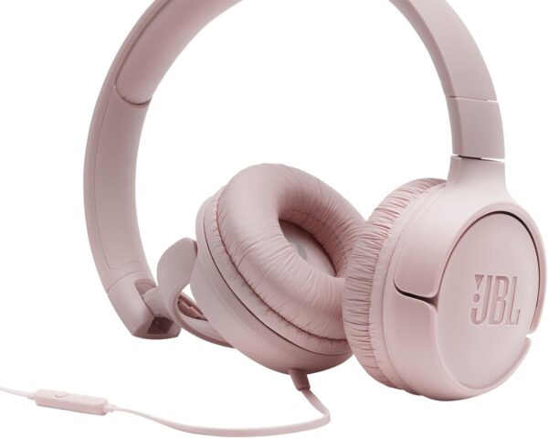 JBL Tune 500 Wired On-Ear Headphones (Pink) - Image 2