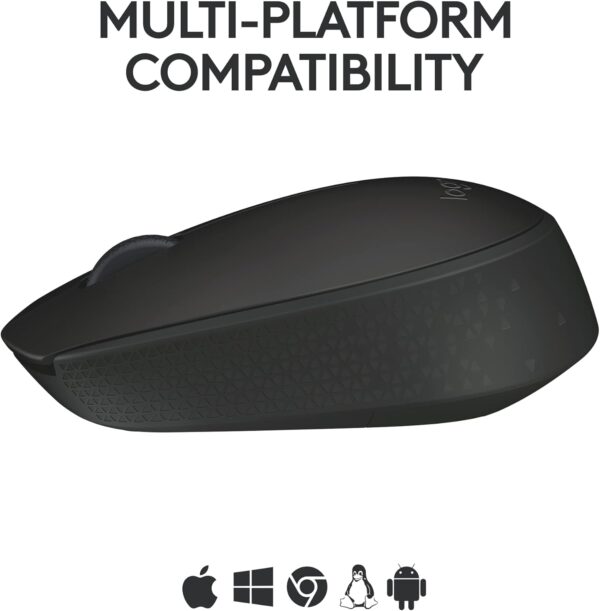 Logitech M171 Wireless Mouse (Black) - Image 3