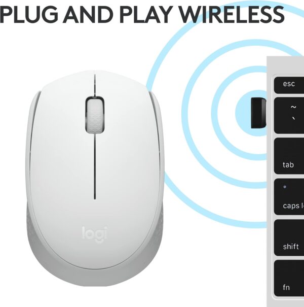 Logitech M171 Wireless Mouse (White) - Image 5