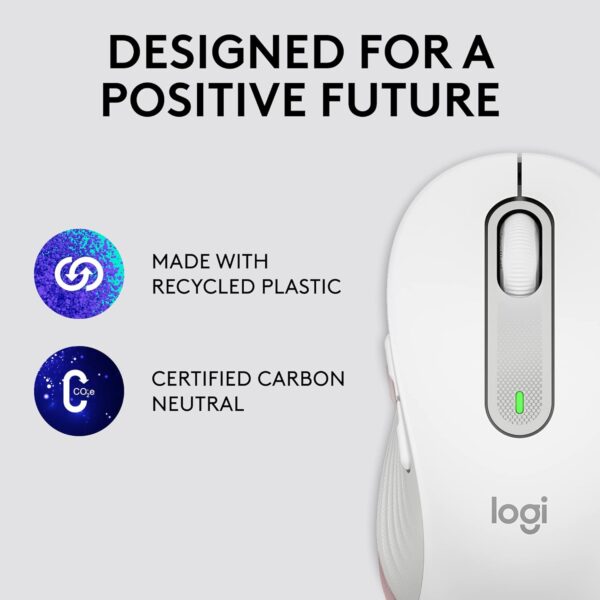 Logitech Signature M650 L Wireless Mouse (White) - Image 4
