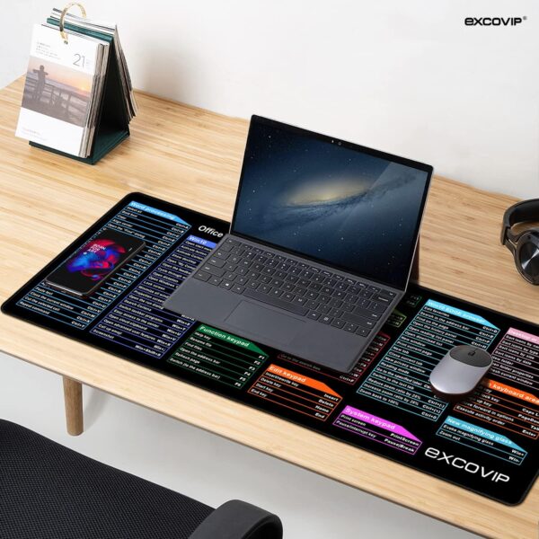EXCOVIP Large Mouse Pad XL, Office Shortcut - Image 3