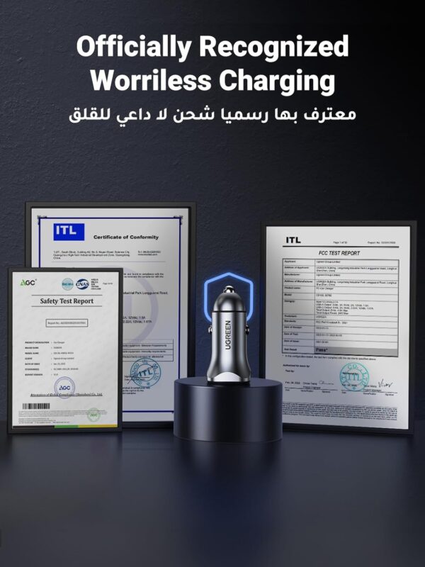 UGREEN PD 24W Car Charger Fast Charging Dual USB - Image 5