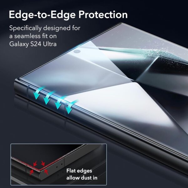 ESR for Samsung Galaxy S24 Ultra Screen Protector, 2 Pack Tempered Glass - Image 5
