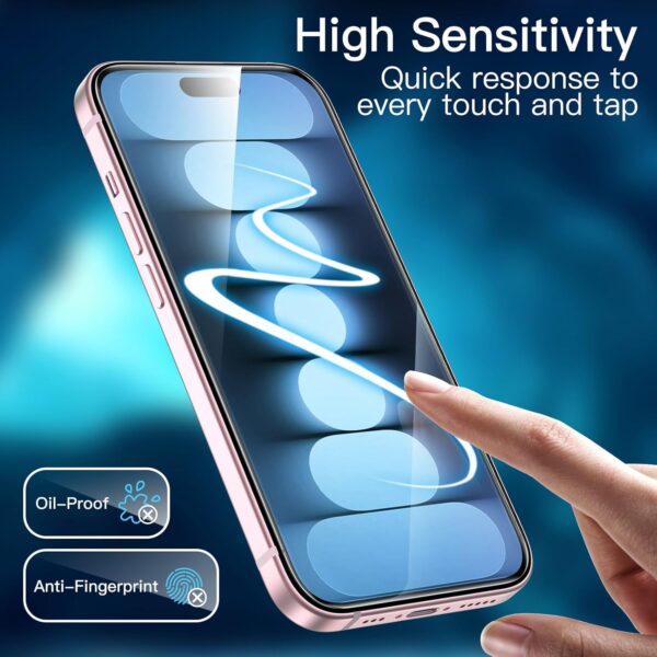 JETech Screen Protector for iPhone 15 6.1-Inch - Image 6