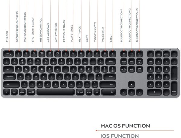 Satechi Aluminum Bluetooth Keyboard for Apple Products - Image 3