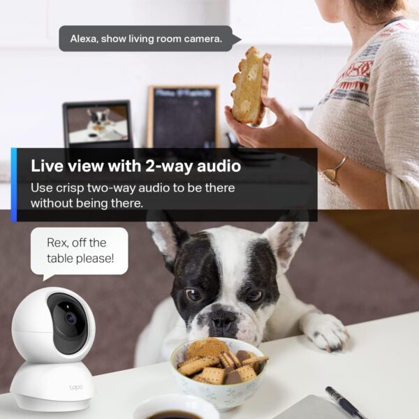 TP-Link Tapo Pan/Tilt Security Camera for Baby Monitor, Pet Camera w/Motion Detection, 1080P, 2-Way Audio, Night Vision - Image 5