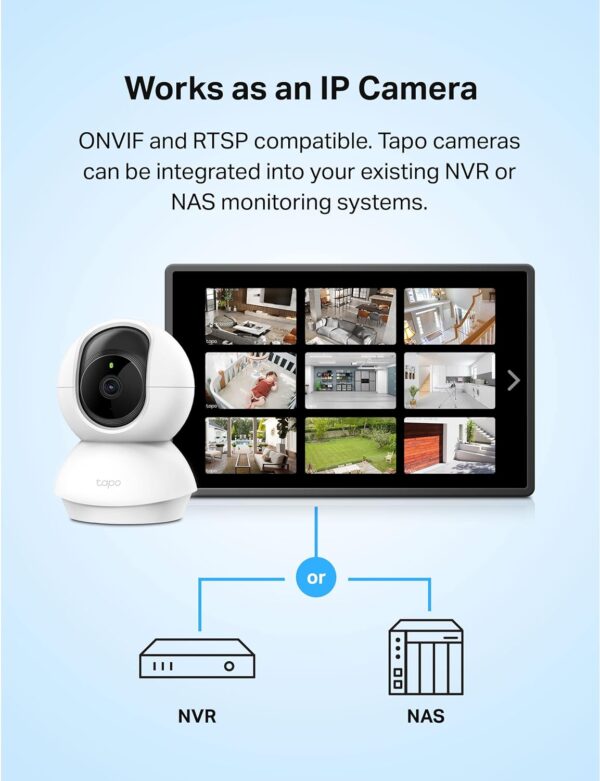 TP-Link Tapo Pan/Tilt Security Camera for Baby Monitor, Pet Camera w/Motion Detection, 1080P, 2-Way Audio, Night Vision - Image 7