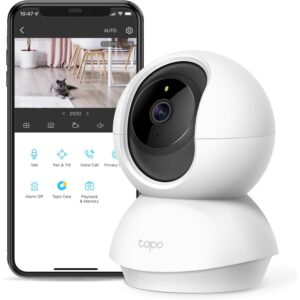 TP-Link Tapo Pan/Tilt Security Camera for Baby Monitor, Pet Camera w/Motion Detection, 1080P, 2-Way Audio, Night Vision
