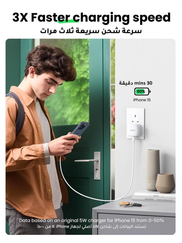 UGREEN iPhone Charger Type C PD 20W Fast USB C Charger - Image 5