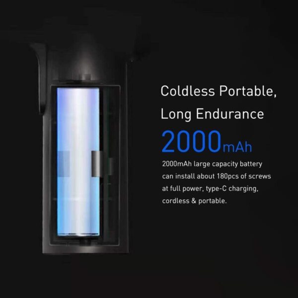 Xiaomi MI Cordless Screwdriver- 5N m High Torque | 2000mAh large capacity battery | 12S2 alloy steel tips - Image 5