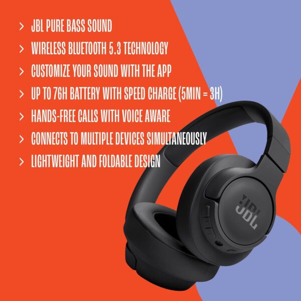 JBL Tune 720BT Wireless Over-Ear Headphones - Image 11