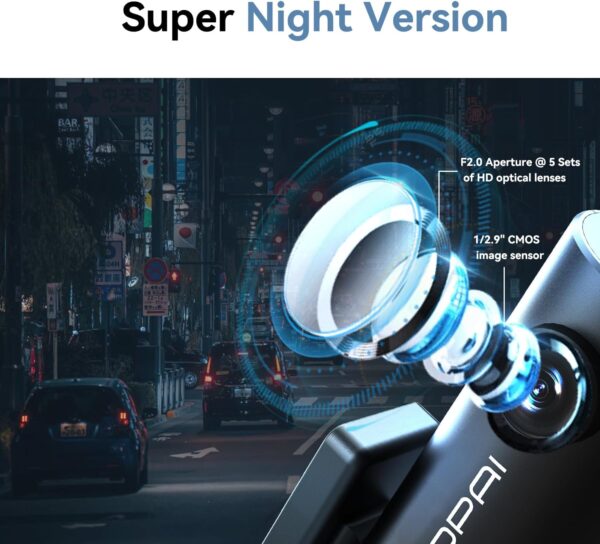 DDPAI Dash Cam for Cars 1296P UHD - Image 5