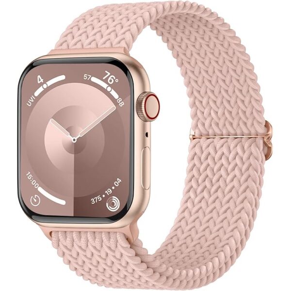 Upeak Braided Loop Compatible with Apple Watch Strap 49mm 45mm 44mm 42mm 41mm 40mm 38mm, Nylon Elastic Sport Replacement Band Compatible with Apple Watch Ultra 2 Series 9 8 7 6 5 4 3 2 1 SE Strap