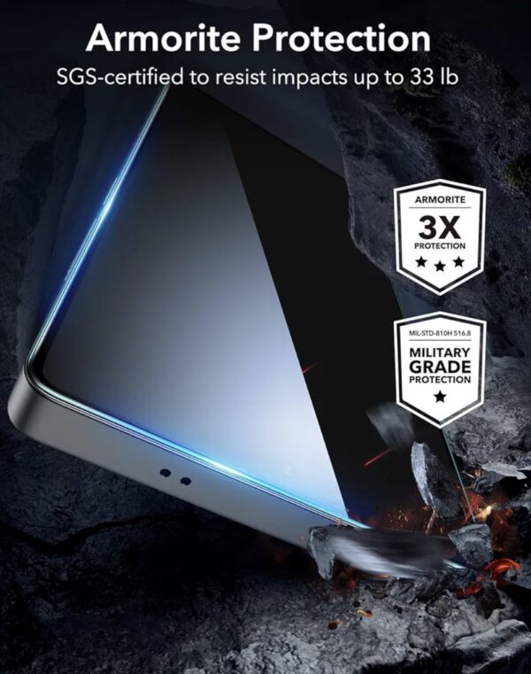 ESR 3pcs for Samsung Galaxy S25 Ultra Screen Protector, HD Clear Anti-Scratch Tempered Glass with Easy Installation Auto Dust-Elimination Tool for Galaxy S25 Ultra, Case Friendly - Image 3